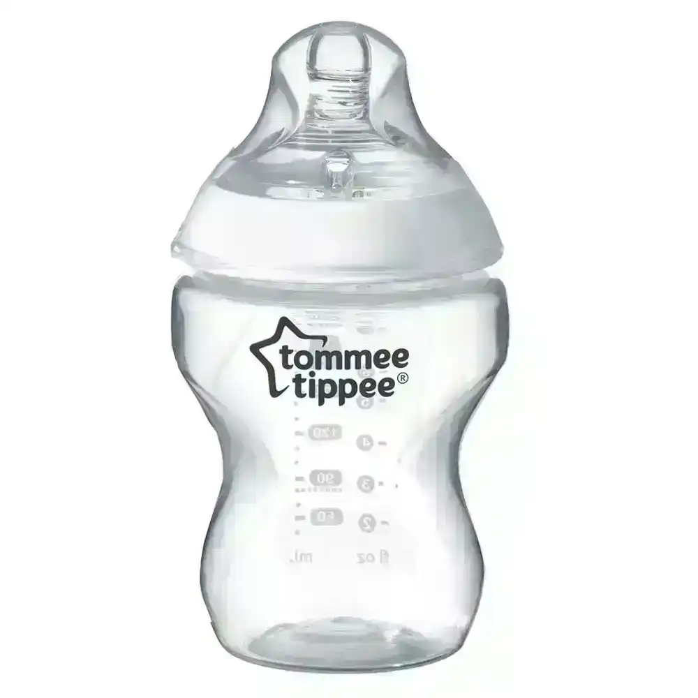 Tommee Tippee 260ml Feeding Bottle Blister w/Silicone Teat Baby/Infant 0m+ Clear
