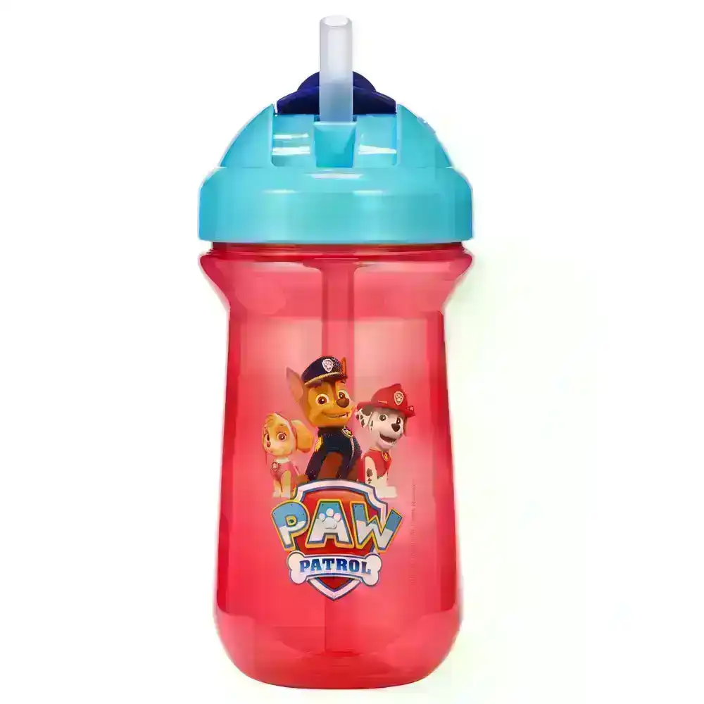 1pc The First years Flip Top Straw Cup Baby/Toddler 18m+ Water Bottle Paw Patrol