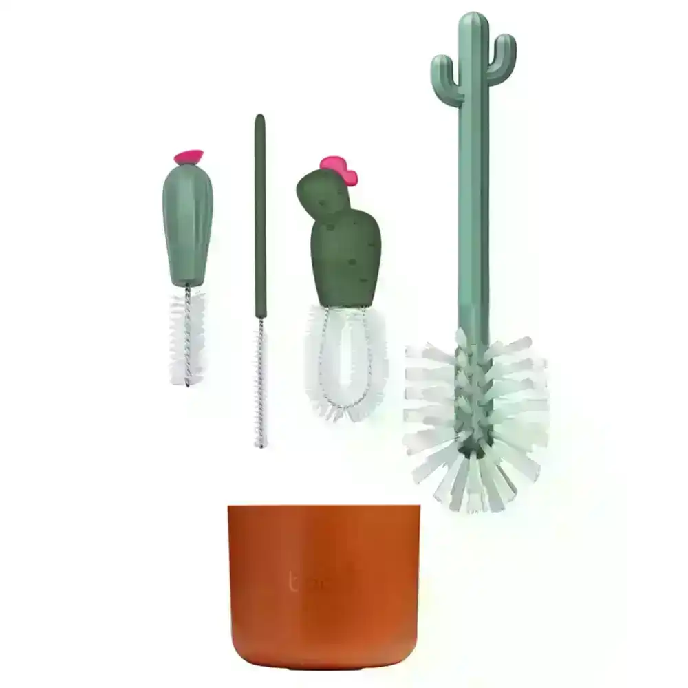 4pc Boon 24cm Cacti Brushes Feeding Baby Nipple/Bottle Cleaning Brush Set Green