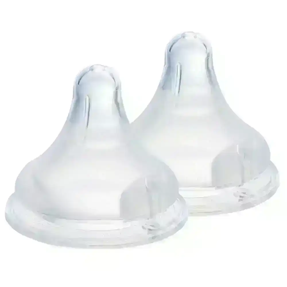 2pc PIGEON Softouch Peristaltic Wide Neck Silicone Teat S 1m+ for Baby/Newborn