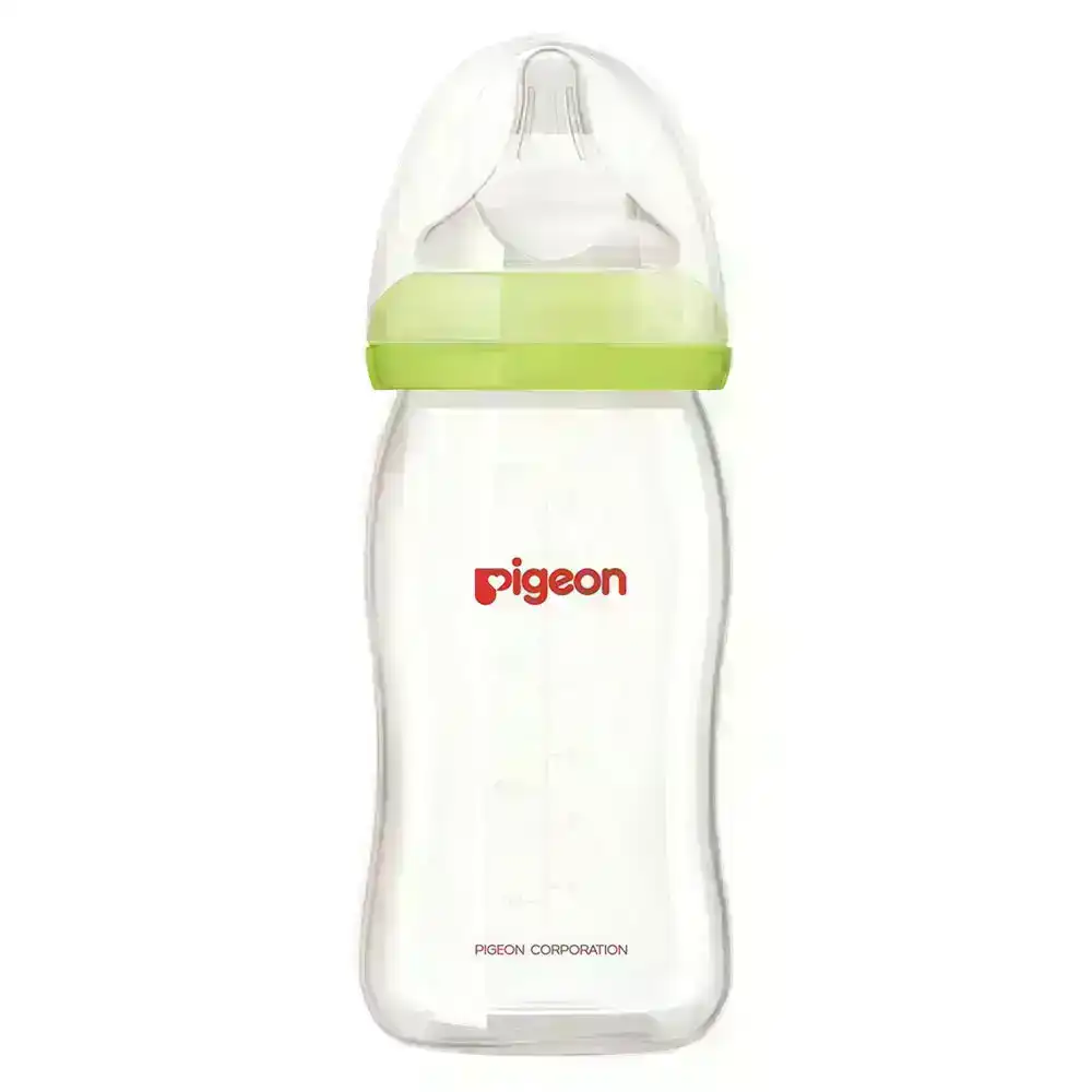 PIGEON Softouch Glass Peristaltic Plus Feeding Bottle 160ml w/ SS Teat Baby 0m+