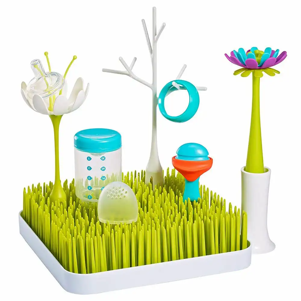 Boon Bundle Baby Feeding/Cleaning Brush Countertop Drying Rack Accessories Set