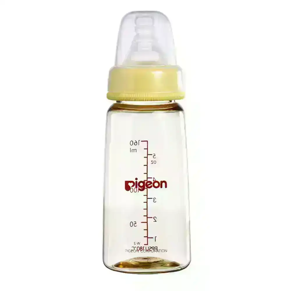 PIGEON Flexible 160ml S Round Hole 0m+ Silicone Teat Baby Nursing Feeding Bottle