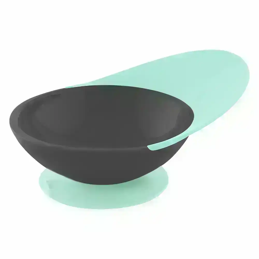 Boon Catch Food Bowl Feeder w/ Spill Catcher Baby/Toddler Kids 9m+ Mint/Charcoal