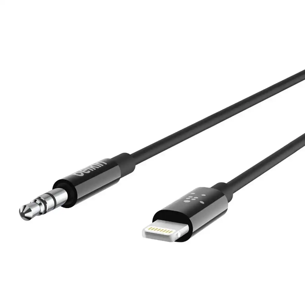 Belkin 90cm Lightning MFI-Certified to 3.5mm AUX Cable Adapter for Apple iPhone