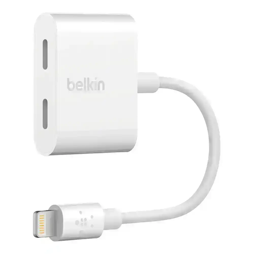 Belkin Lightning Audio + Charge RockStar USB Charger For Apple iPhone White