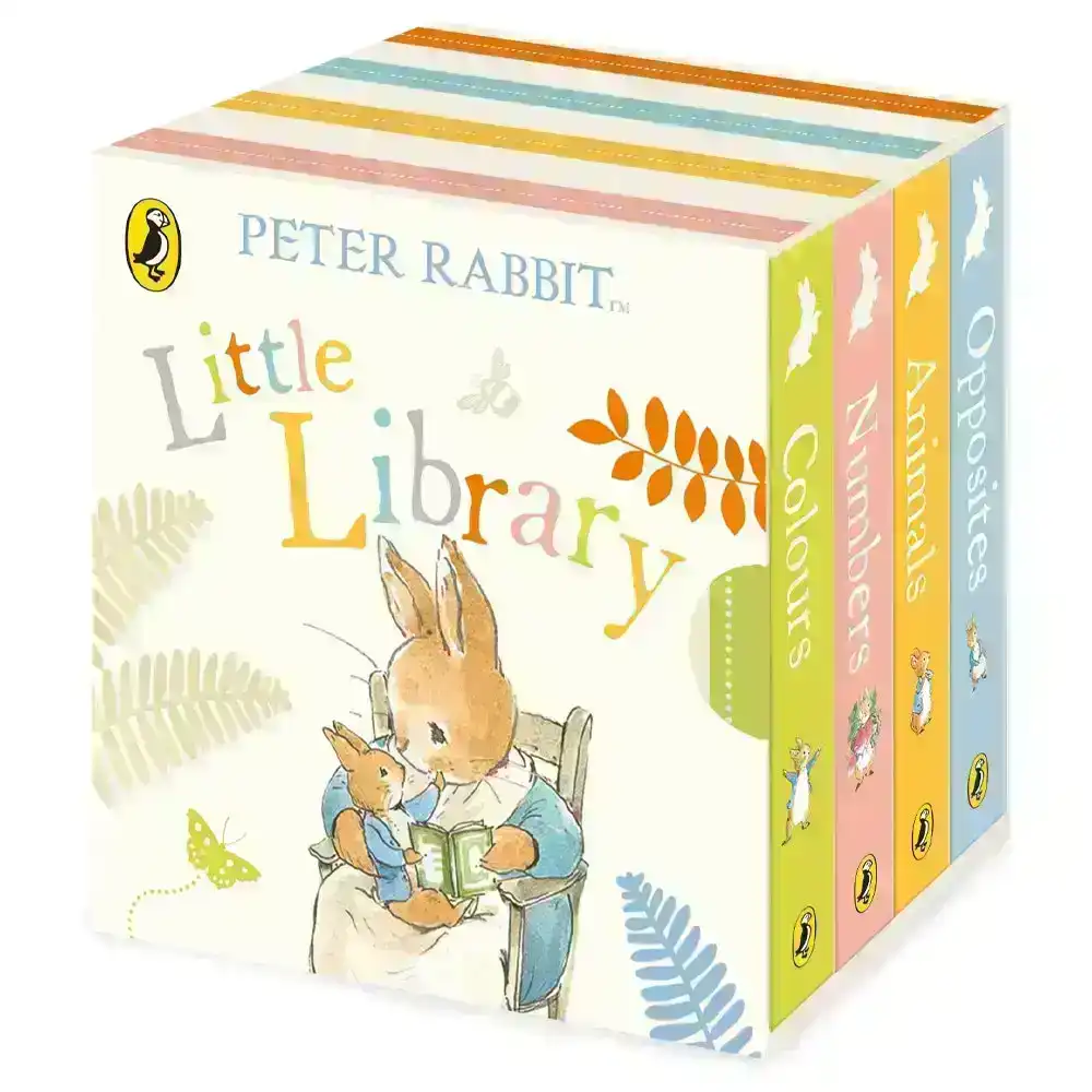 4pc Peter Rabbit Little Library Beatrix Potter Board Kids/Children Picture Books