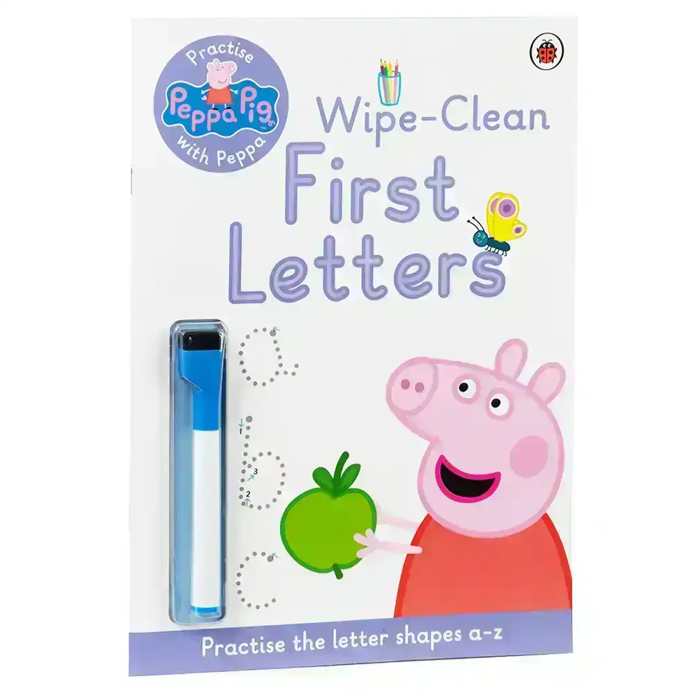 Peppa Pig Practise With Peppa Wipe-Clean First Letters Paperback Kids Book