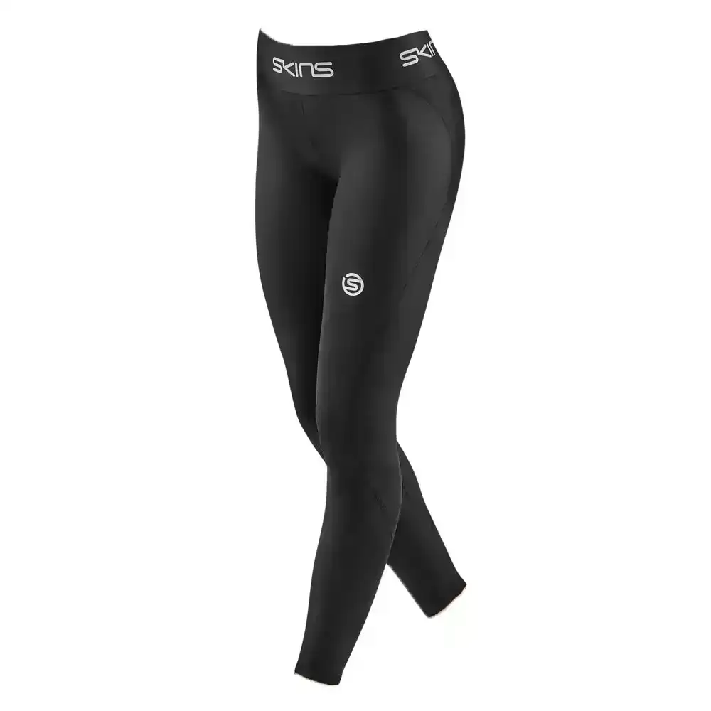 Skins Compression Series-1 Active Womens S 7/8 Long Tights Black Yoga/Sport/Gym