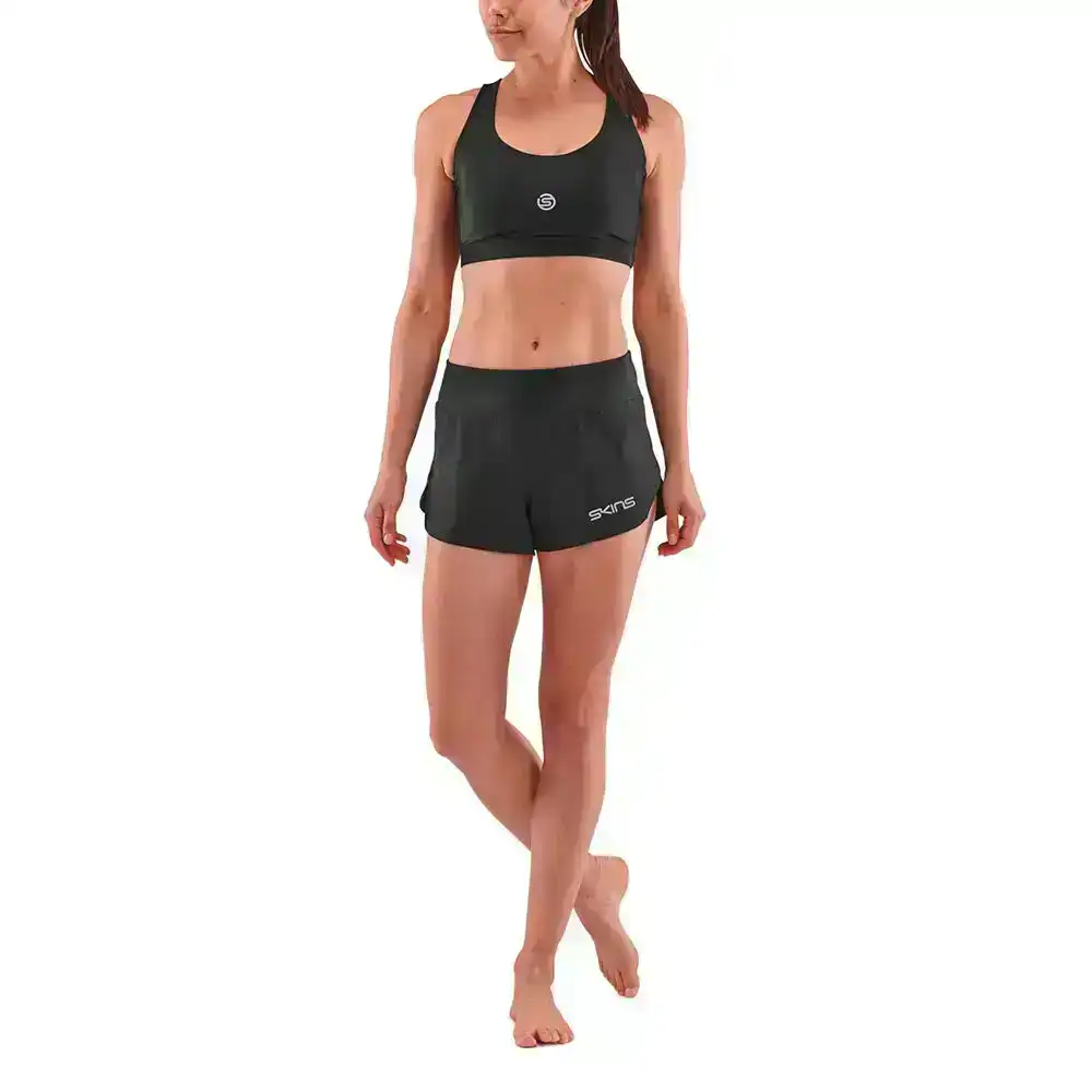 Skins Compression Series 3 Womens M Elite Bra Training/Activewear/Gym Black