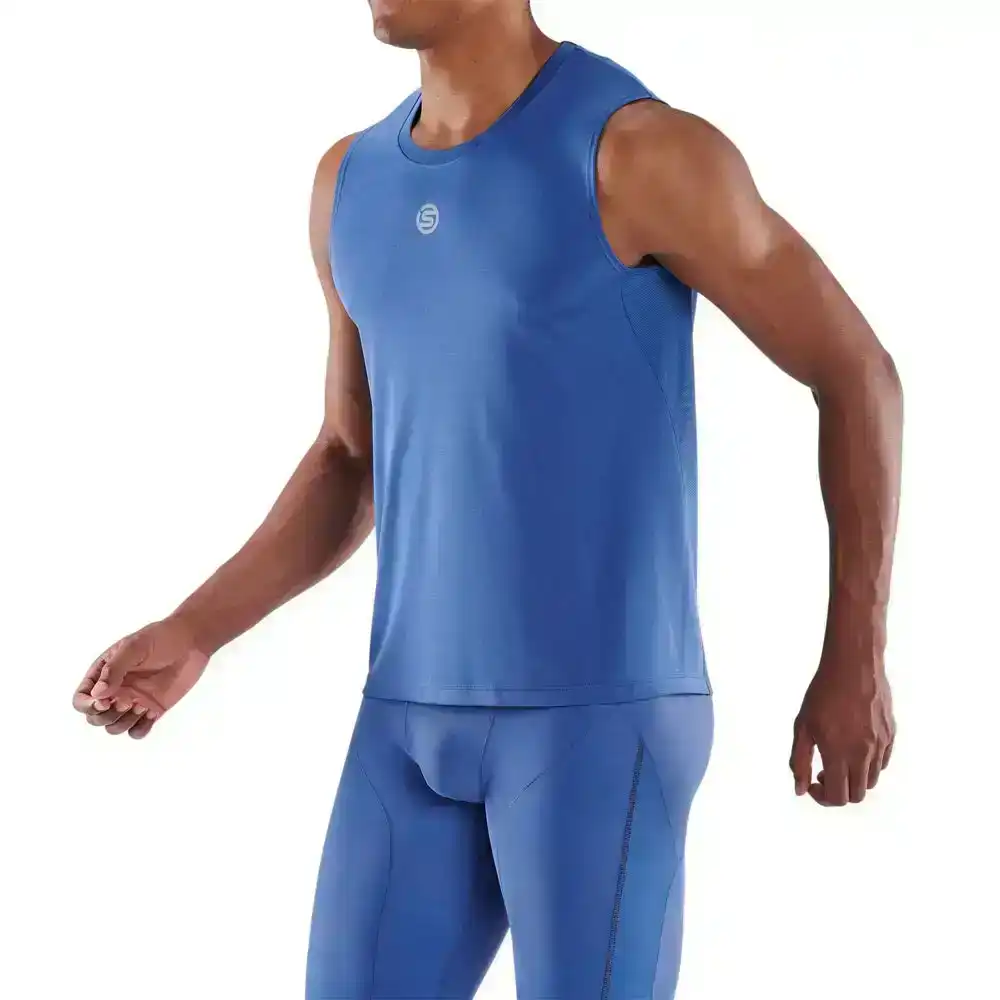 Skin  Series 3 Mens M Tank Top Sport Activewear/Training/Gym/Fitness Blue