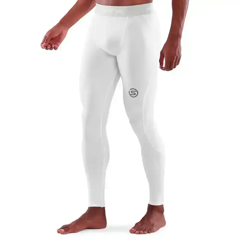 Skins Compression Series-1 Active Men White XL Long Tights Activewear/Fitness