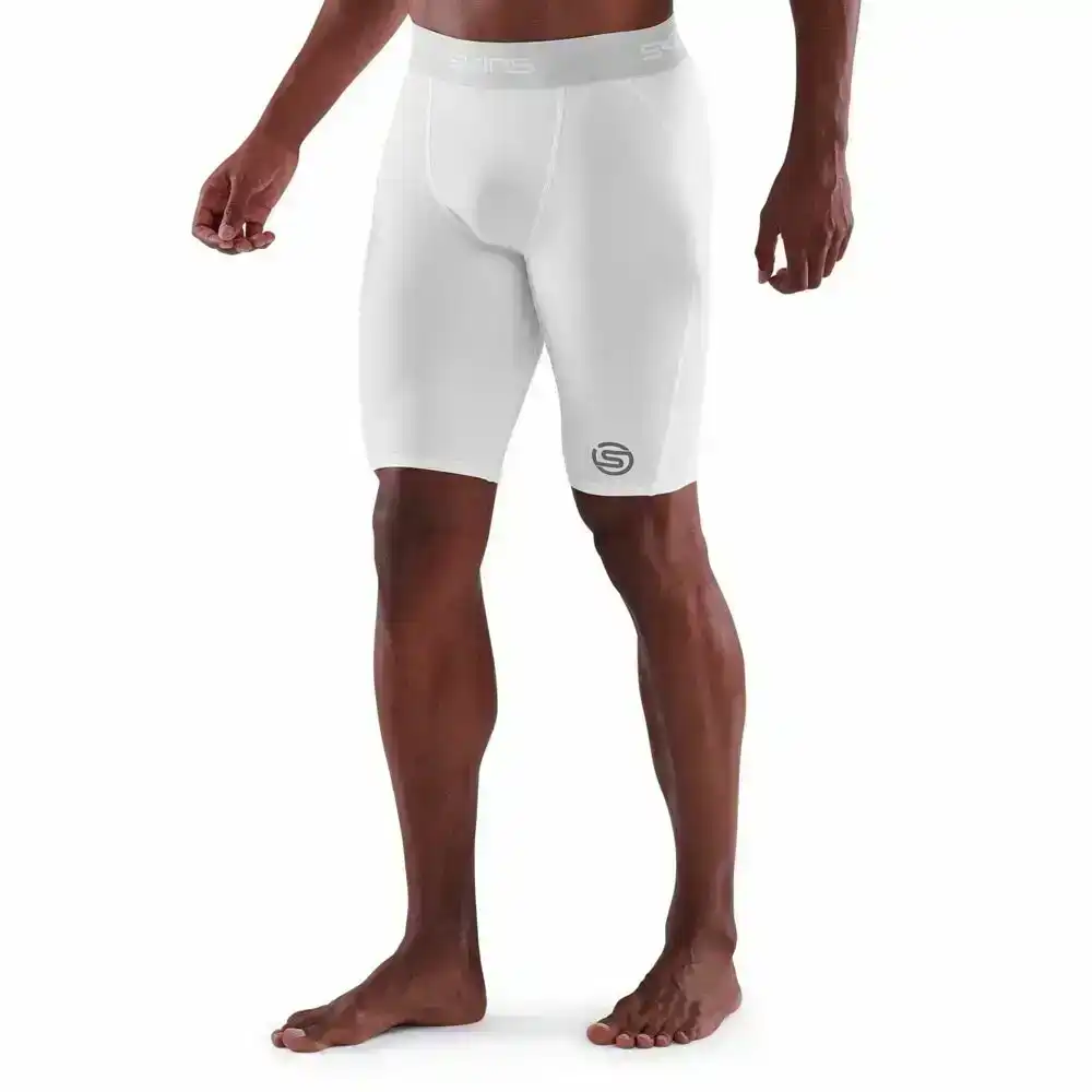 Skins Compression Series 1 Men's XXL Half Tights Activewear/Training/Gym White
