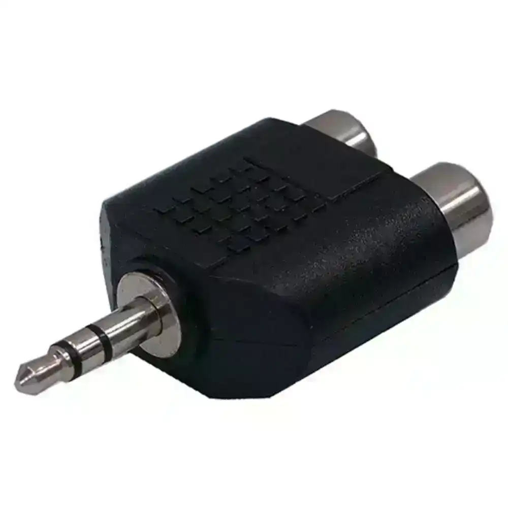3.5mm Jack Stereo Plug Male to 2X Female RCA Sockets AUX Audio Adaptor Splitter