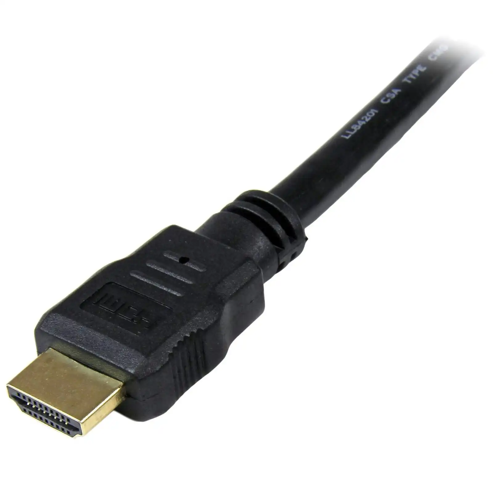 Star Tech 0.3M 4K/2K UHD Short Gold Plated Male/Male HDMI Cable High Speed Black