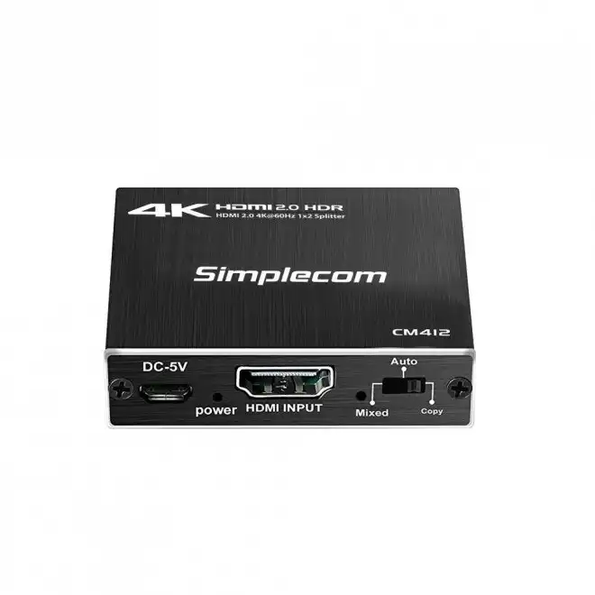 Simplecom CM412 4K HDMI2.0 Male to HDMI Female Splitter/Adapter For Monitor/TV