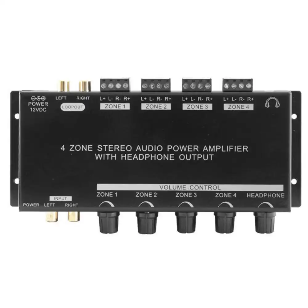 Pro2 PRO1300 4 Zone Stereo Audio Power Amplifier With Headphone Output