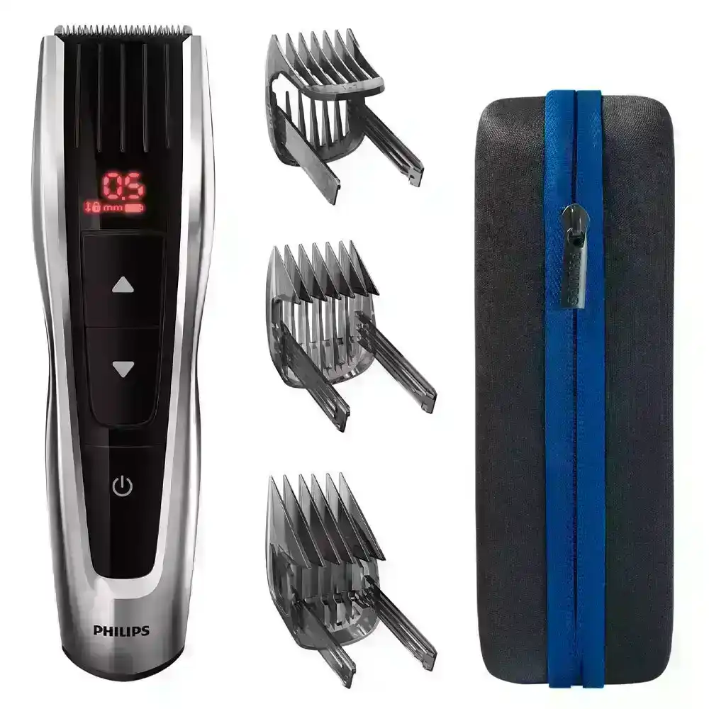 Philips 9000 Prestige Hair Clipper/Trimmer w/ 3 Adjustable Combs/Travel Pouch