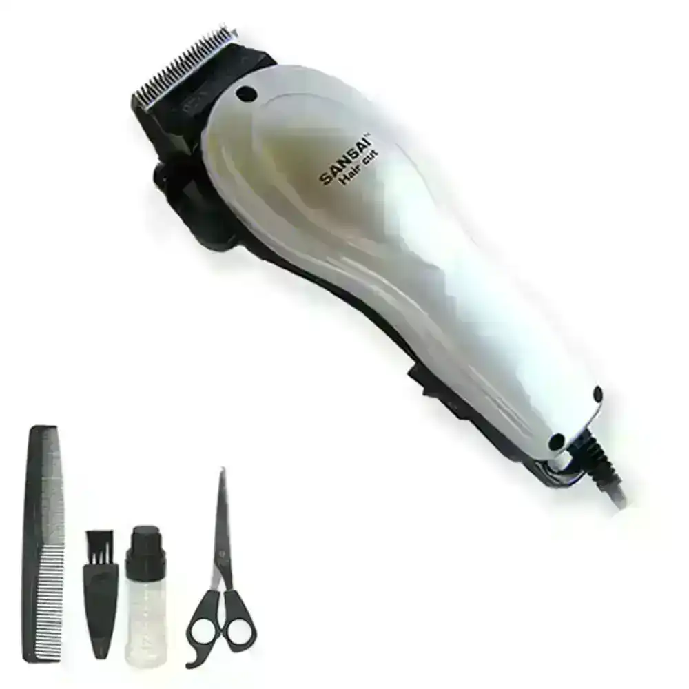 Sansai Professional Electric Corded Hair Clipper/Trimmer Kit w/ Scissors/Oil