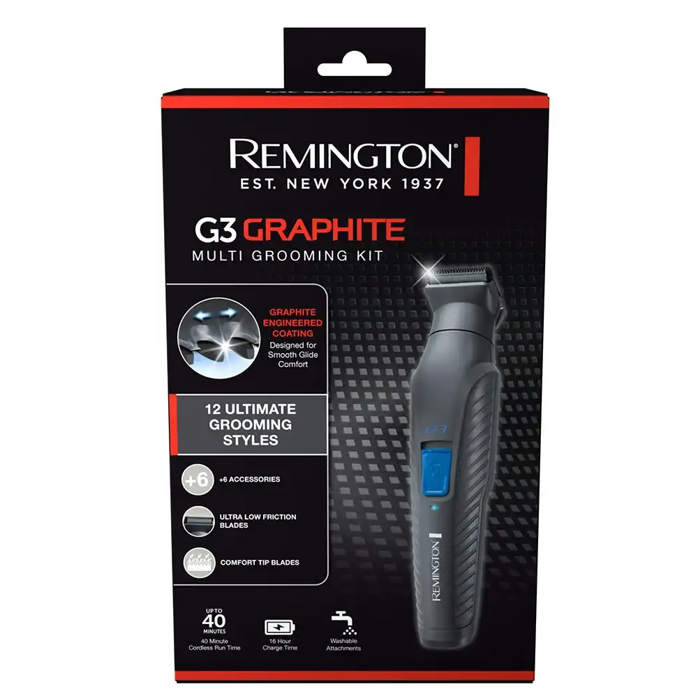 Remington G3 Graphite Series Multi Grooming Mens Nose/Ear Hair Trimmer/Clipper