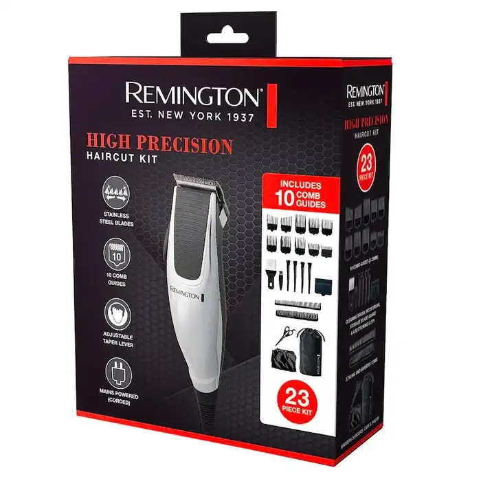 23pc Remington High Precision Home Haircut Kit w/Scissors Hair Clipper/Trimmer