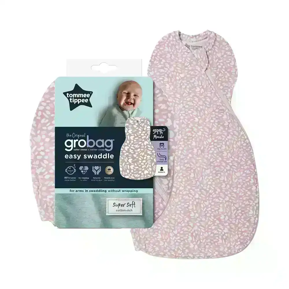 Tommee Tippee Grobag Baby/Newborn Cotton 0-3M Easy Swaddle/Sleep Bag Earth Grape