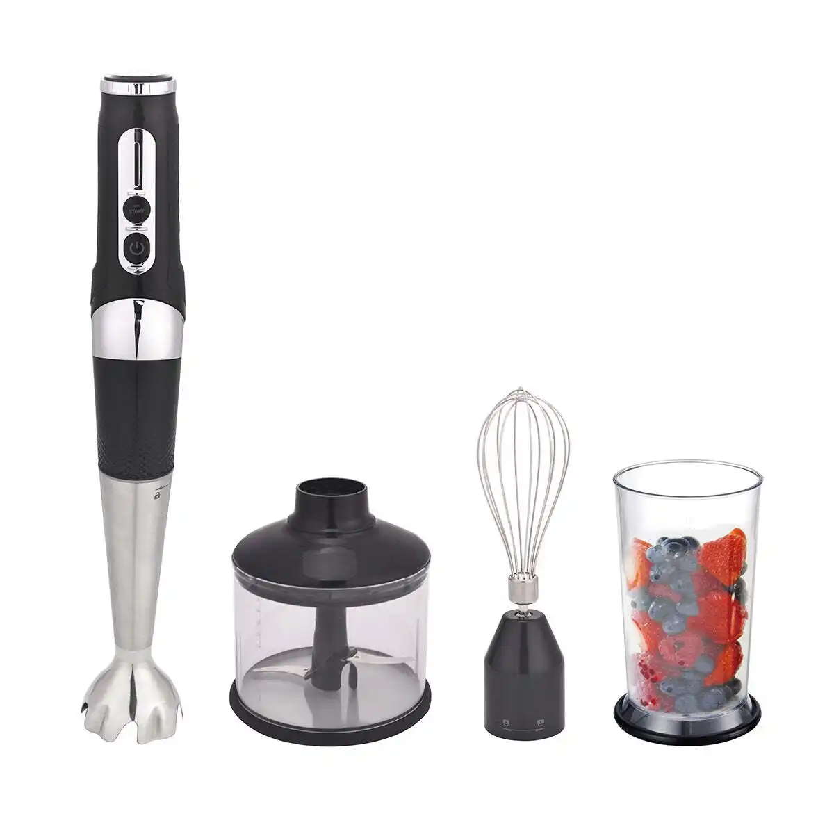 Cordless Stick Hand Blender & Mixer 700ml w/ Kitchen Accessories
