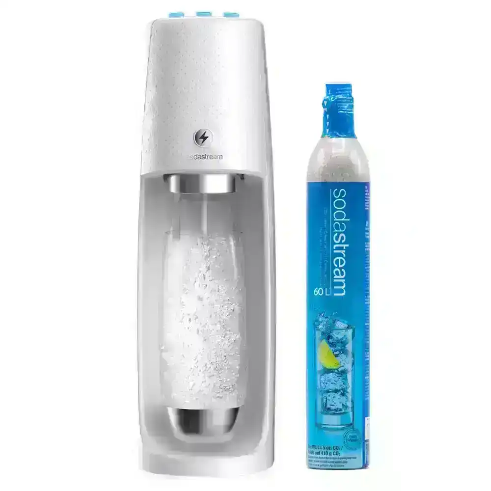 SodaStream Electric One Touch Spirit Sparkling Water Maker Fizzy Drinks White