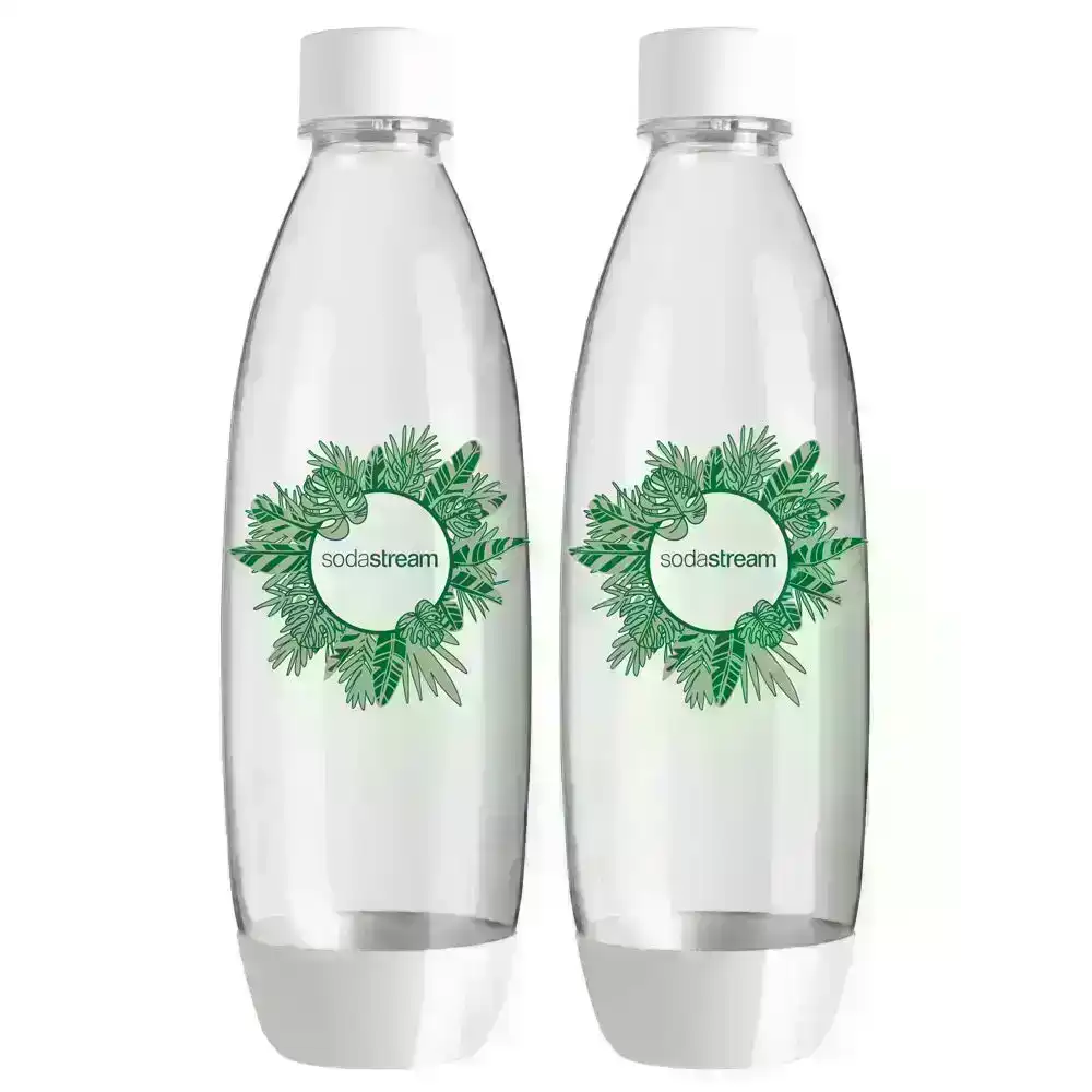 2pc SodaStream 1L Decor Edition Carbonation Bottles for Soda Maker Country Mint