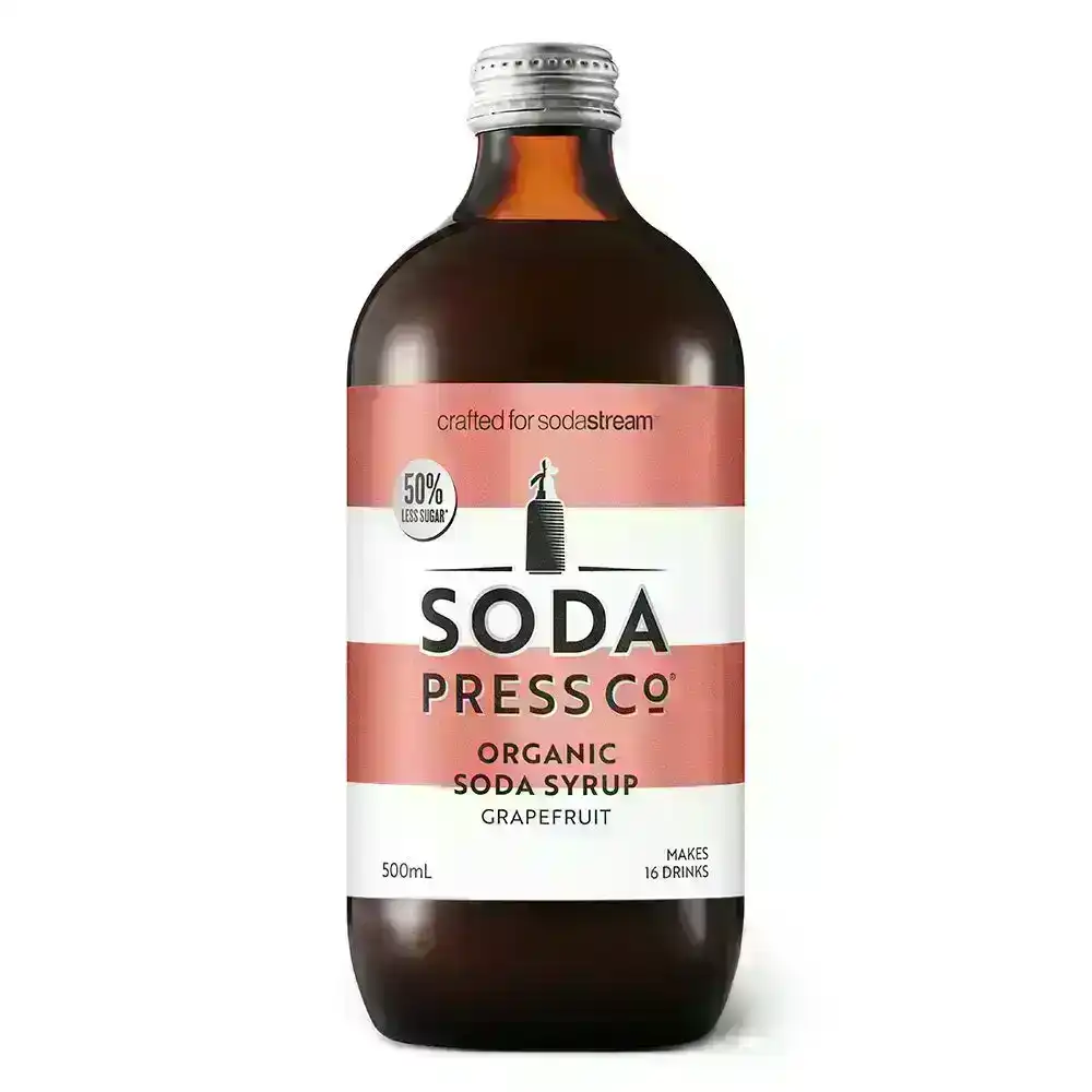 SodaStream 500ml Soda Press Organic Syrup/Mix 50% Less Sugar Pink Grapefruit