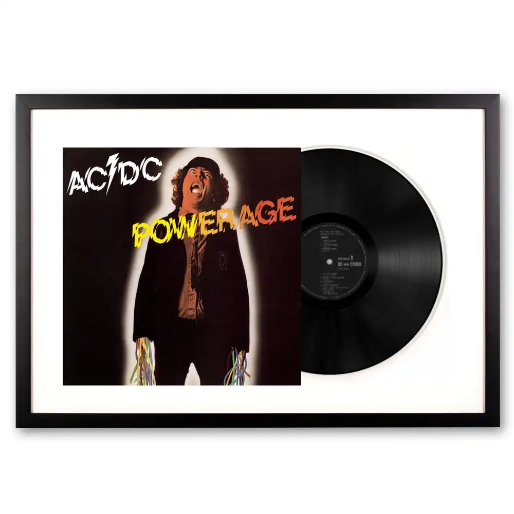 Framed AC/DC Powerage Vinyl Album Art