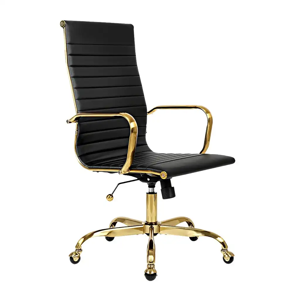 Furb Office Chair Gaming Executive High-Back Computer PU Leather Seat Work Study Bk Gd Eames Replica