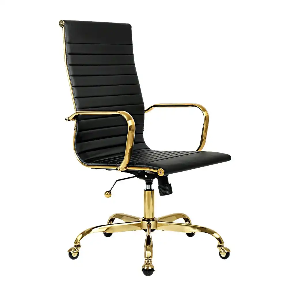 Furb Office Chair Executive High-Back Computer PU Leather Seat Work Study Bk Gd Eames Replica