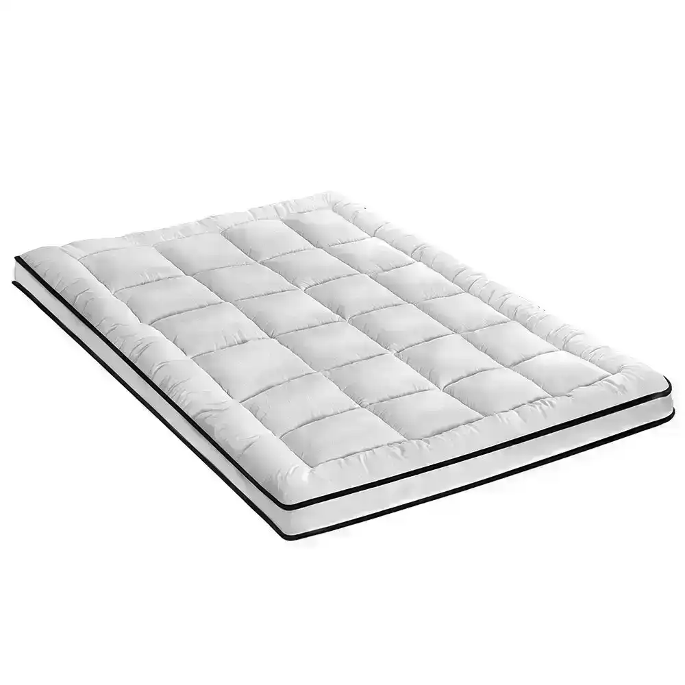 Mona Bedding Pillowtop Mattress Topper 2Layer Microfibre Protector Bed Pad Mat Cover Underlay Double