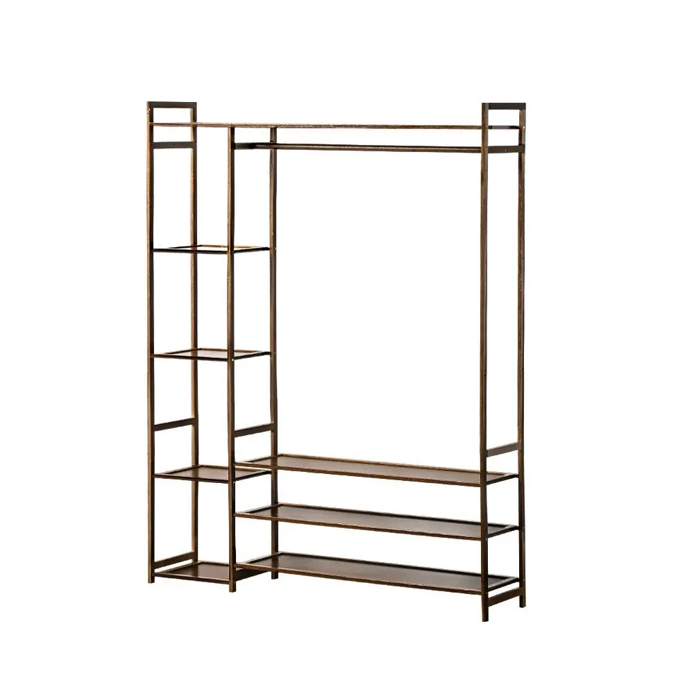 Furb Open Wardrobe Clothes Rack Bamboo Garment Coat Hanger Stand Closet