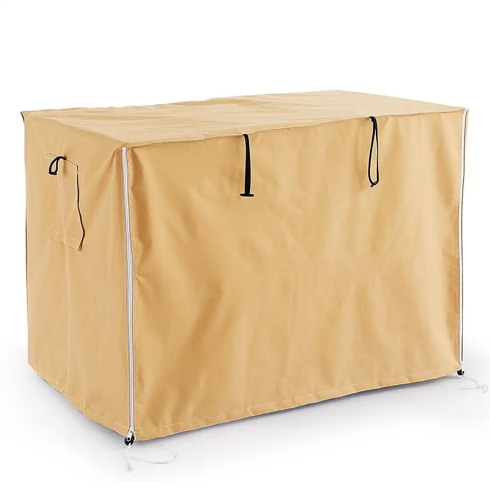 Taily Pet Cage Cover Enclosure Washable Zippers Cover Sleep Helper for Metal S Dog Crate 30" Beige