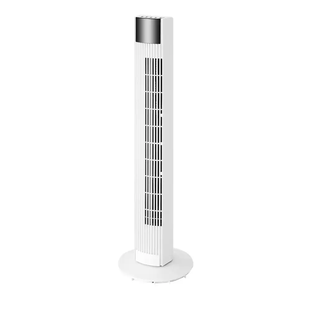 Krear Electric Tower Fan 92cm Portable Oscillating Fans with Remote Control LED Display Timer White