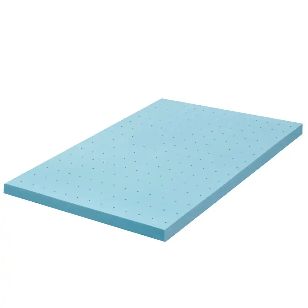 Mona Bedding Memory Foam Mattress Topper Cool Gel Bed w/Bamboo Cover Underlay 9CM Flat Double D
