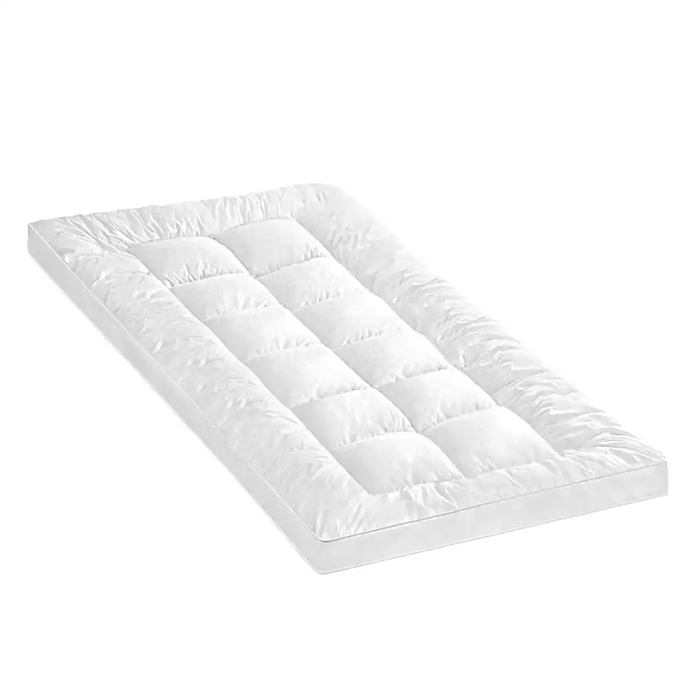 Mona Bedding Bamboo Microfibre Pillowtop Mattress Topper Protector Cover 1100GSM Bed Underlay Mat