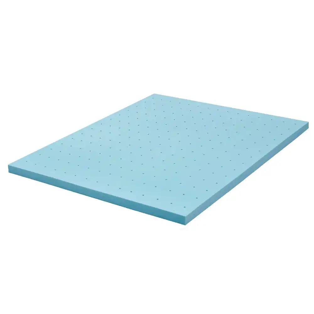 Mona Bedding Queen Memory Foam Mattress Topper Cool Gel Bed w/Bamboo Cover Underlay 5CM Flat Q Size