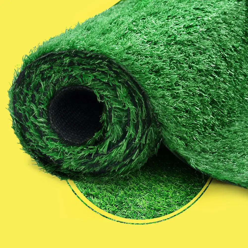 Groverdi Artificial Grass Synthetic Lawns 2mx5m Fake Grass Turf Plastic Plant 20mm Army Green