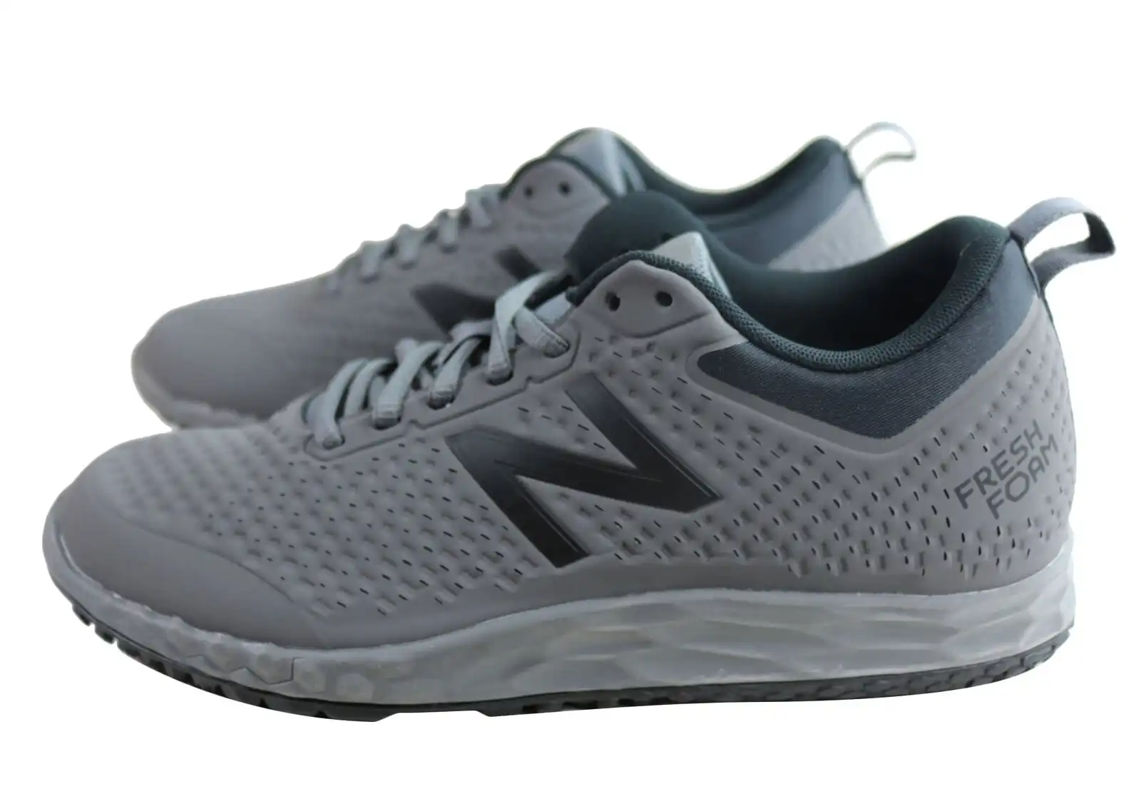New Balance Men's Slip Resistant 2E Wide Fit Work Shoes - Grey/Black