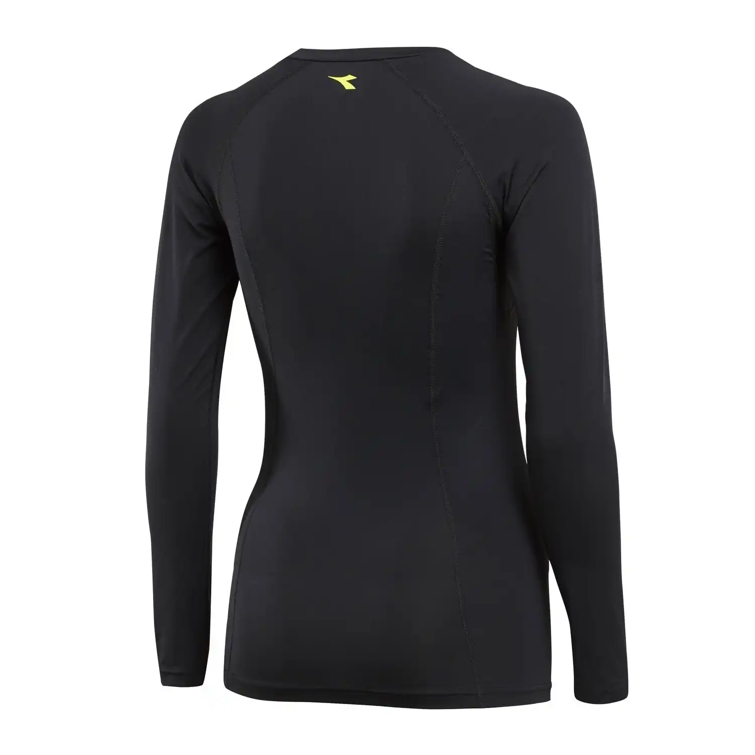 Diadora Ladies Compression Sports Thermal Long Sleeve Tee Top T Shirt - Black