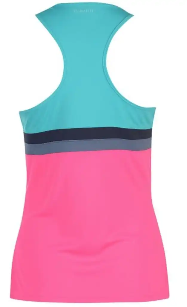 Adidas Women's Club Sleeveless Tank Top Climalite Tennis Sport - Hi-Res Aqua