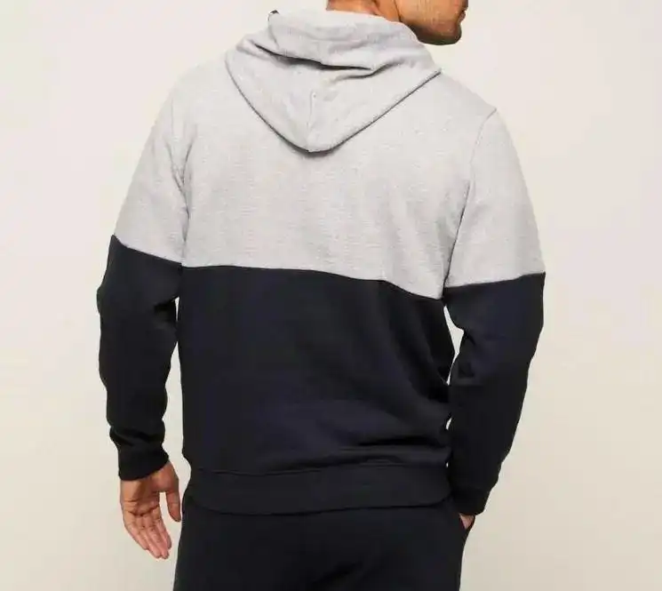 Lotto Men's Panel Pullover Hoodie Jumper Sweater Pullover - Heather/Navy