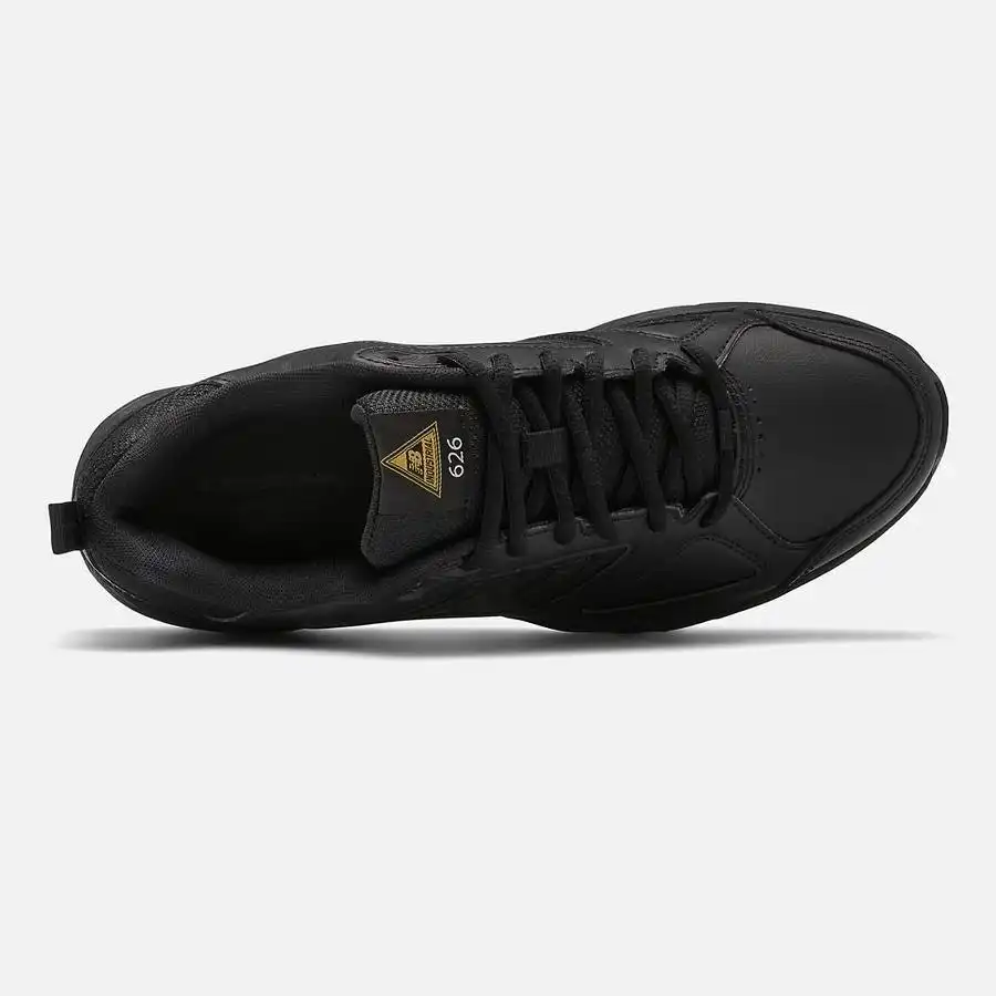 New Balance Men's 2E WIDE Slip Resistant Industrial Shoes Leather Work - Black