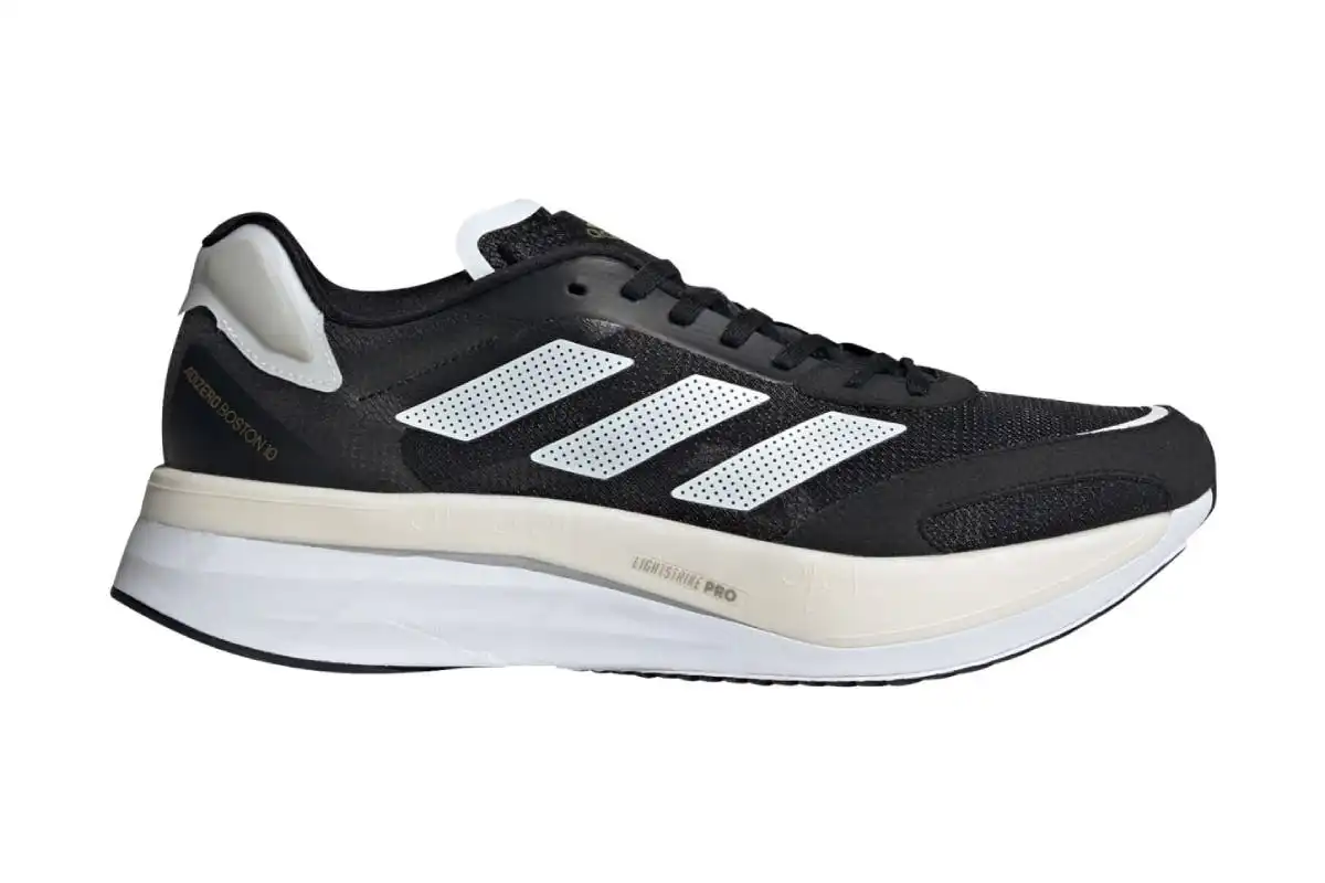 Adidas Mens Adizero Boston 10 Shoes Runners Running - Black/White/Gold