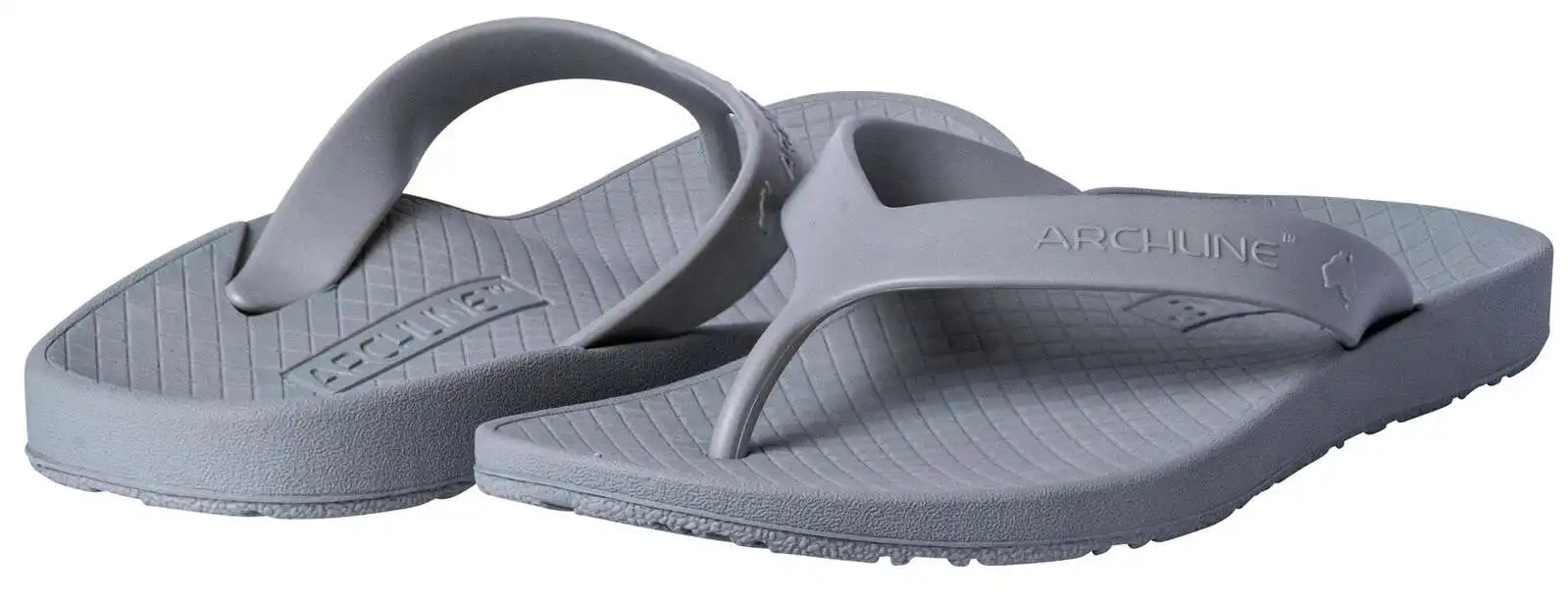 Archline Orthotic Thongs Arch Support Shoes Medical Footwear Flip Flops - Grey