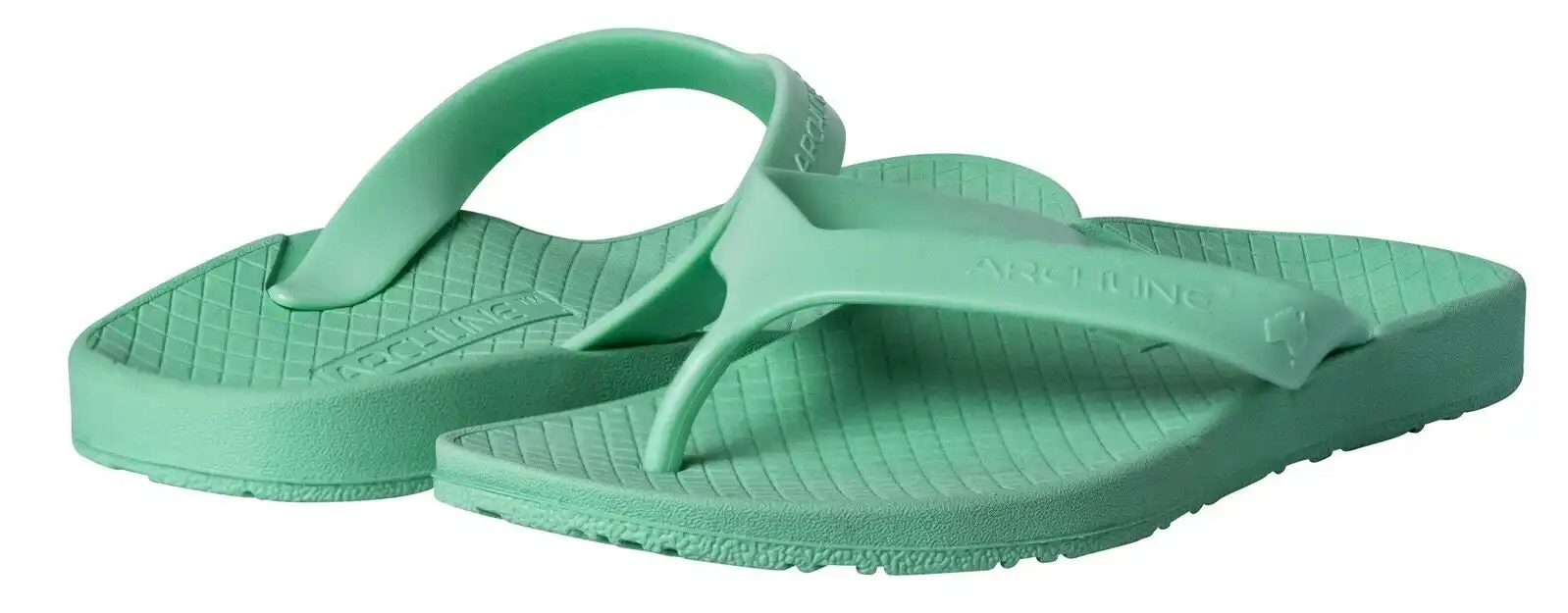 Archline Orthotic Thongs Arch Support Shoes Medical Footwear Flip Flops - Dew Green