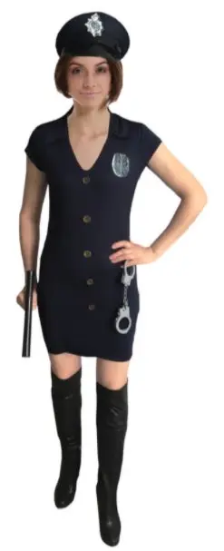 chinese dress ladies Blue Ladies Police Dress Cosplay Cop Officer Costume Policewomen Sexy –  jetechband main image 0